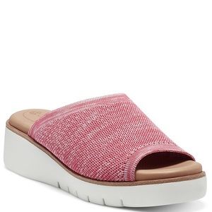 CC Corso Como Ditya Two-Tone Knit Slide Wedge Sandals